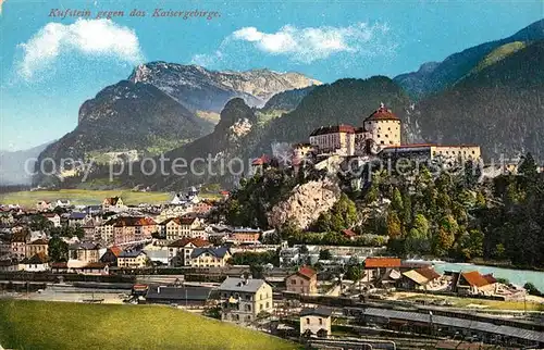 AK / Ansichtskarte Kufstein Tirol gegen Kaisergebirge Kat. Kufstein
