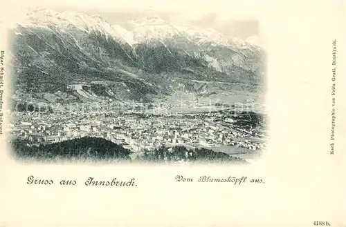 AK / Ansichtskarte Innsbruck Panorama vom Blumeskoepfl Kat. Innsbruck