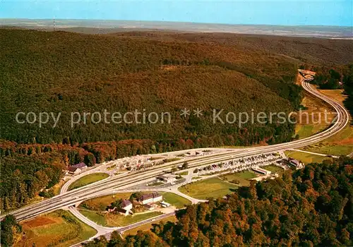 AK / Ansichtskarte Rohrbrunn Fliegeraufnahme Autobahn Rasthaus im Spessart Kat. Weibersbrunn