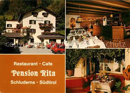 AK / Ansichtskarte Schluderns Suedtirol Restaurant Pension Rita Kat. Sluderno Vinschgau