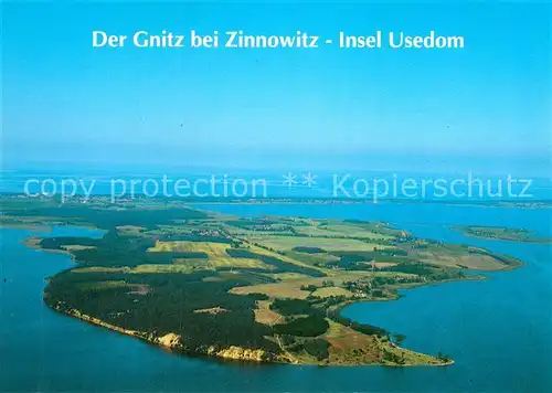 AK / Ansichtskarte Zinnowitz Ostseebad Der Gnitz Fliegeraufnahme