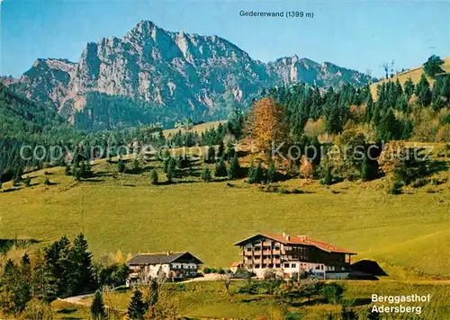 AK / Ansichtskarte Rottau Chiemgau Berggasthof Adersberg Hotel mit Gedererwand Kat. Grassau