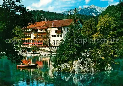 AK / Ansichtskarte Grainau Hotel am Badersee mit Hohe Ziegspitze Kat. Grainau