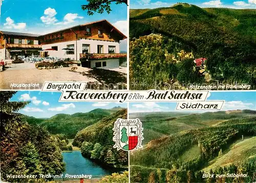 AK / Ansichtskarte Bad Sachsa Harz Berghotel Ravensburg Katzenstein Wiesenbeker Teich Stoeberhai Kat. Bad Sachsa