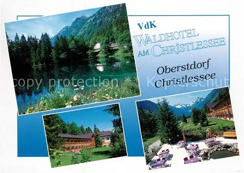AK / Ansichtskarte Oberstdorf VdK Waldhotel am Christessee Terrasse Kat. Oberstdorf