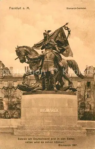 AK / Ansichtskarte Frankfurt Main Bismarck Denkmal Kat. Frankfurt am Main