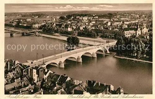 AK / Ansichtskarte Frankfurt Main Domblick auf Alte Bruecke und Sachsenhausen Kat. Frankfurt am Main