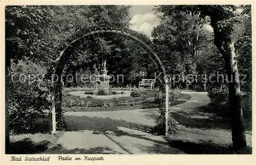 AK / Ansichtskarte Bad Salzschlirf Partie im Kurpark Brunnen Kat. Bad Salzschlirf