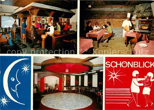 AK / Ansichtskarte Saas Grund Restaurant Schoenblick Kat. Saas Grund