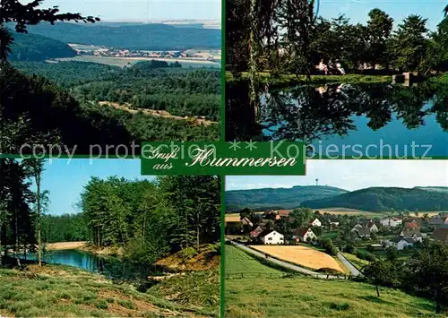 AK / Ansichtskarte Hummersen Panorama Hotel Lippische Rose Weiher Ortsblick Kat. Luegde