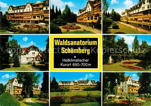 AK / Ansichtskarte Schoemberg Schwarzwald Waldsanatorium Teilansichten Kat. Schoemberg