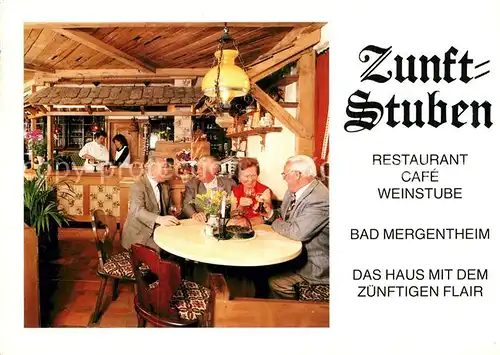 AK / Ansichtskarte Bad Mergentheim Restaurant Zunft Stuben Cafe Kat. Bad Mergentheim