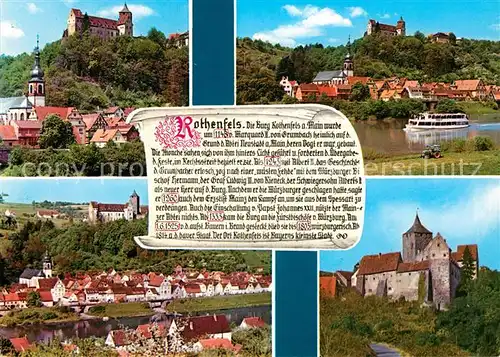 AK / Ansichtskarte Rothenfels Unterfranken Burg Rothenfels Partie am Main Teilansichten Kat. Rothenfels