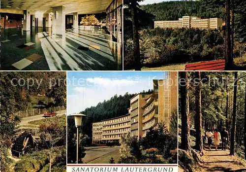 AK / Ansichtskarte Schwabthal Sanatorium Lautergrund Foyer Waldweg Kat. Bad Staffelstein
