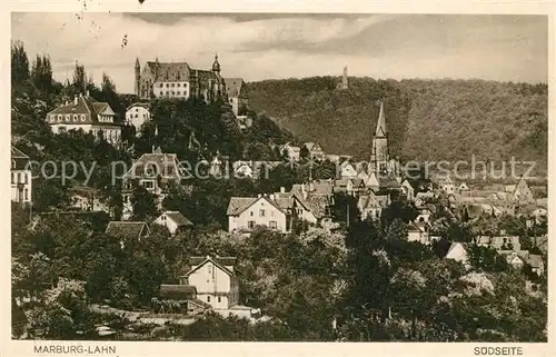 AK / Ansichtskarte Marburg Lahn Altstadt mit Kirche und Schloss Kat. Marburg