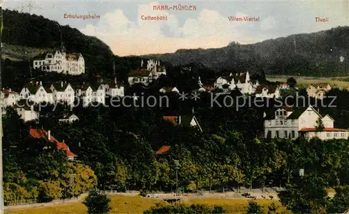 AK / Ansichtskarte Hann. Muenden Erholungsheim Cattenbuehl Villenviertel Tivoli Kat. Hann. Muenden