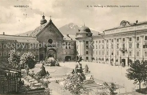 AK / Ansichtskarte Innsbruck Hofburg Hofkirche Leopoldsbrunnen Kat. Innsbruck