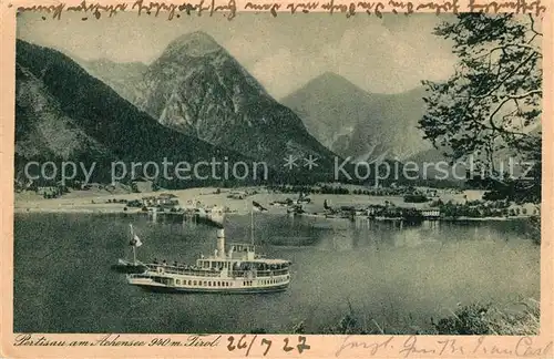 AK / Ansichtskarte Pertisau Achensee Seepartie mit Dampfer Kat. Eben am Achensee