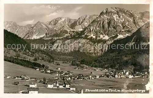 AK / Ansichtskarte Ehrwald Tirol mit Miemingerberge Fliegeraufnahme