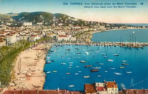AK / Ansichtskarte Cannes Alpes Maritimes prise du Mont Chevalier Hafen Kat. Cannes