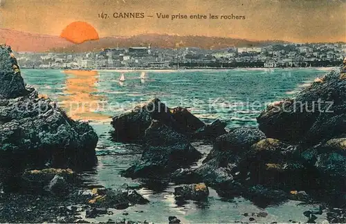 AK / Ansichtskarte Cannes Alpes Maritimes Vue prise entre les rochers Kat. Cannes