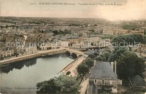AK / Ansichtskarte Chateau Gontier vue de la Ville pris de St Jean Kat. Chateau Gontier