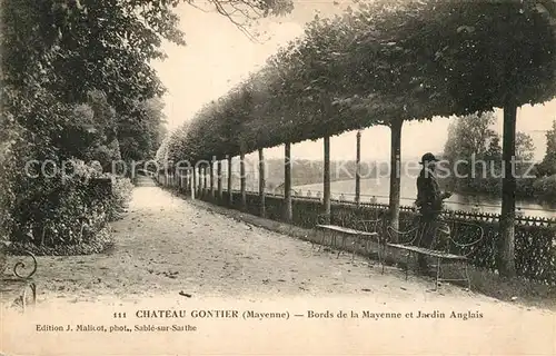AK / Ansichtskarte Chateau Gontier Bords de la Mayenne et Jardin Anglais Kat. Chateau Gontier
