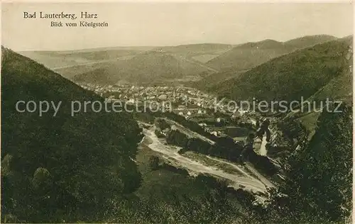 AK / Ansichtskarte Bad Lauterberg Panorama Blick vom Koenigstein Kat. Bad Lauterberg im Harz