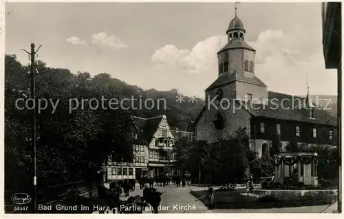 AK / Ansichtskarte Bad Grund Partie an der Kirche Moor und Fichtelnadelbad Gebirgskurort Kat. Bad Grund (Harz)