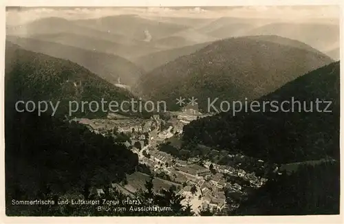 AK / Ansichtskarte Zorge Panorama Blick vom Aussichtsturm Kat. Zorge