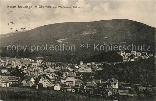 AK / Ansichtskarte Braunlage Panorama Blick vom Wurmberg Kat. Braunlage Harz