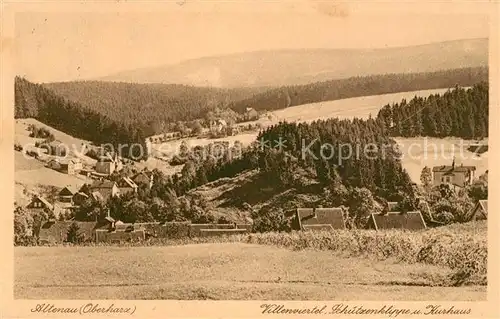 AK / Ansichtskarte Altenau Harz Panorama mit Villenviertel Schuetzenklippe und Kurhaus Kat. Altenau