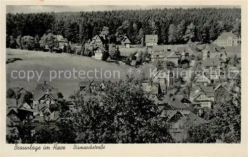 AK / Ansichtskarte Braunlage Ortsansicht mit Bismarckstrasse Kat. Braunlage Harz