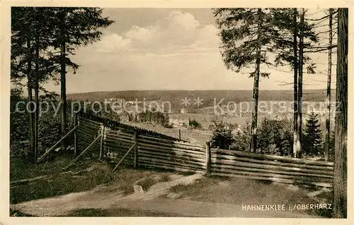 AK / Ansichtskarte Hahnenklee Bockswiese Harz Panorama Blick vom Waldrand aus Kat. Goslar