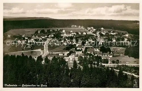 AK / Ansichtskarte Hahnenklee Bockswiese Harz Panorama Fliegeraufnahme aus etwa 100 m Hoehe Kat. Goslar