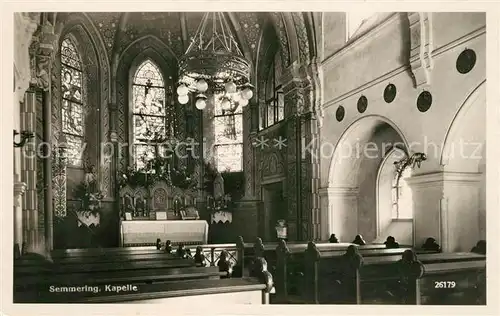 AK / Ansichtskarte Semmering Niederoesterreich Kapelle Kat. Semmering