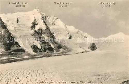 AK / Ansichtskarte Grossglockner Gletscher Franz Josefshoehe Kat. Oesterreich Kat. Heiligenblut