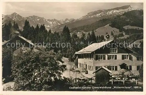 AK / Ansichtskarte Walserschanz Kleinwalsertal Grenzwirtshaus  Kat. 