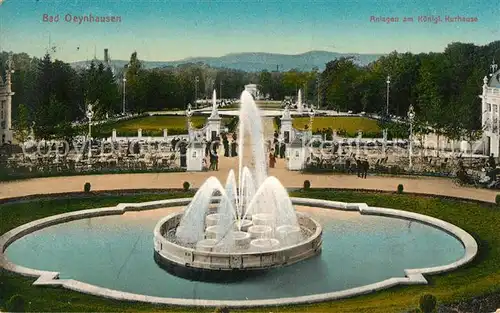 AK / Ansichtskarte Bad Oeynhausen Anlagen am Kurhaus Brunnen Kat. Bad Oeynhausen