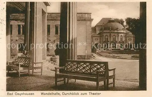 AK / Ansichtskarte Bad Oeynhausen Wandelhalle mit Blick auf Theater Kat. Bad Oeynhausen
