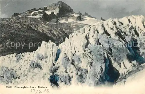AK / Ansichtskarte Rhonegletscher Glacier du Rhone Absturz Kat. Rhone