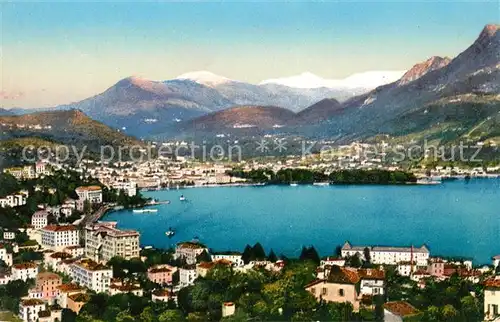 AK / Ansichtskarte Lugano TI Seepartie Kat. Lugano
