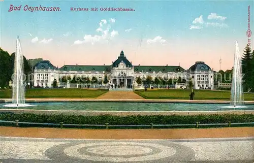 AK / Ansichtskarte Bad Oeynhausen Kurhaus mit Goldfischbassin Kat. Bad Oeynhausen