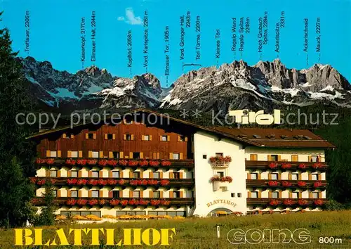 AK / Ansichtskarte Going Wilden Kaiser Tirol Hotel Blattlhof Kopftoerl Hoch Grubach Spitze Kat. Going am Wilden Kaiser