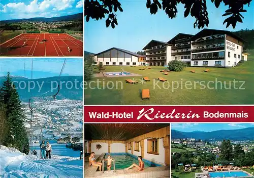 AK / Ansichtskarte Bodenmais Wald Hotel Riederin Hallenbad Tennisplatz Skilift Schwimmbad Kat. Bodenmais