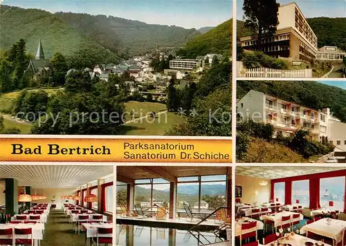 AK / Ansichtskarte Bad Bertrich Parksanatorium Dr Schiche Speisesaal Hallenbad Kat. Bad Bertrich
