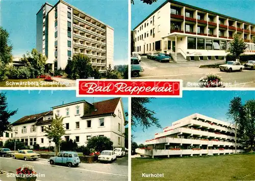 AK / Ansichtskarte Bad Rappenau Schwaerzberg Sanatorium Brauerei Haeffner Schullandheim Kurhotel Kat. Bad Rappenau