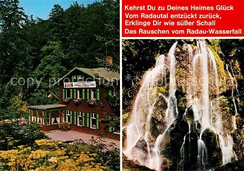 AK / Ansichtskarte Bad Harzburg Gaststaette Radau Wasserfall  Kat. Bad Harzburg