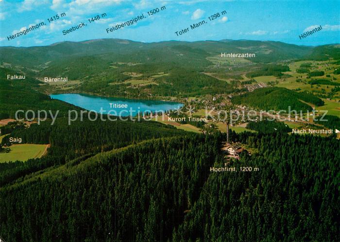 Ak Ansichtskarte Titisee Mit Blick Ueber Hochfirst Und Feldberggebiet