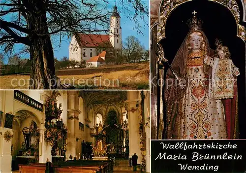 AK / Ansichtskarte Wemding Wallfahrtskirche Maria Bruennlein Inneres Marienfigur Kat. Wemding